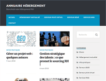 Tablet Screenshot of annuaire-hebergement.com